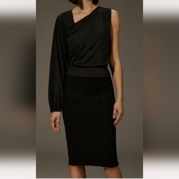 NWT Revolve KRISA one sleeve blouse in black XS - Picture 2 of 7